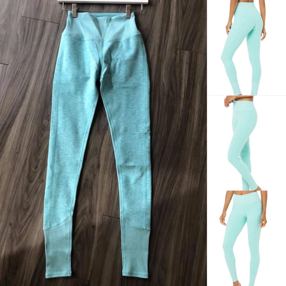 alosoft Lounge Leggings. NWT. Blue Quartz Heather